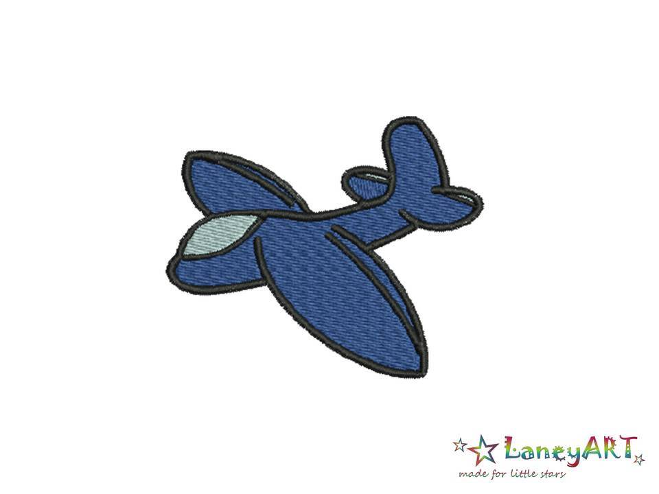 Stickdatei "Flugzeug" Pes Format (Deco, Brother, Babylock)