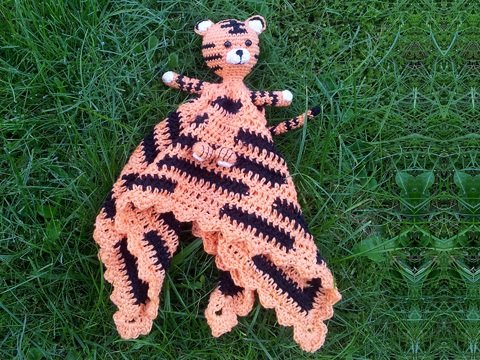 Häkelanleitung Schnuffeltuch Tiger Tommy
