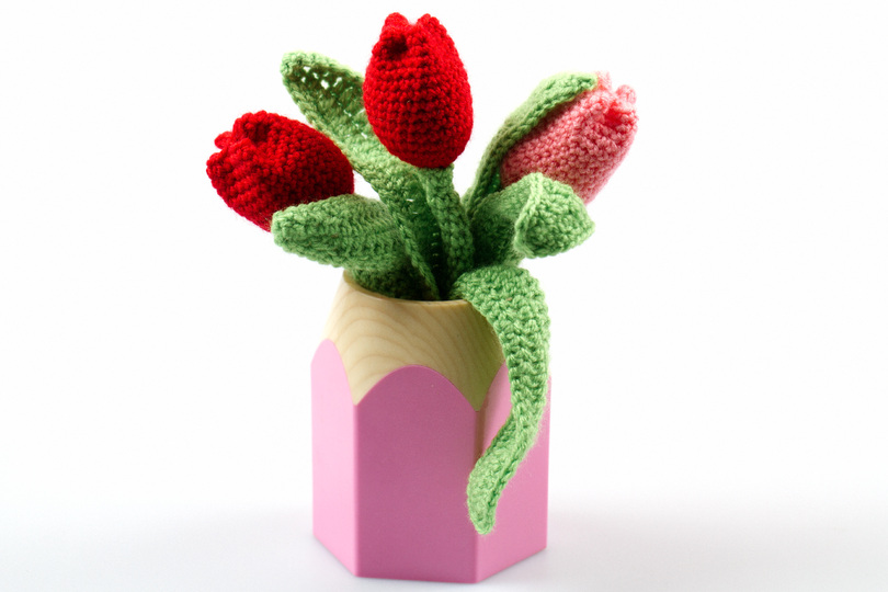 Amigurumi Bouquet of Tulips Crochet Pattern Flowers DIY
