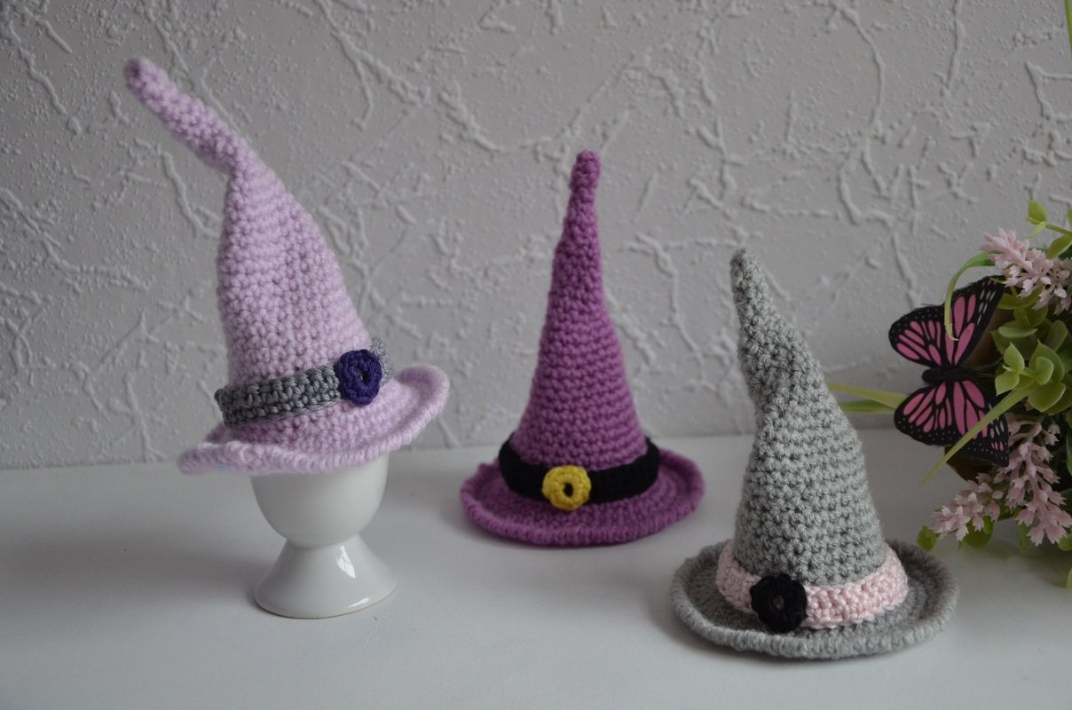 Häkelanleitung Eierwärmer Hexenhut