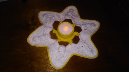 Teelicht " White - Star "