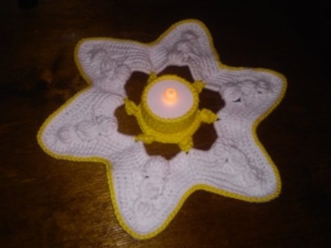 Teelicht " White - Star "