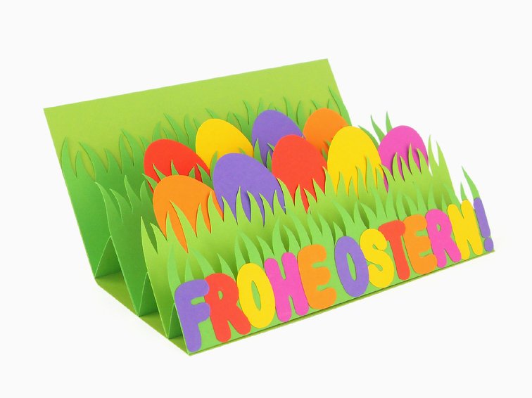 Osterkarte zum Aufklappen – Bastelvorlagen und Anleitung
