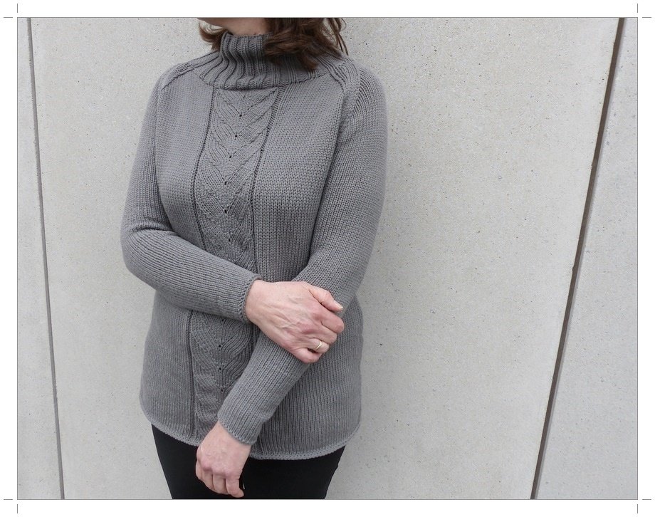 Pullover mit Stehkragen,  Strickanleitung Größe M - Xl