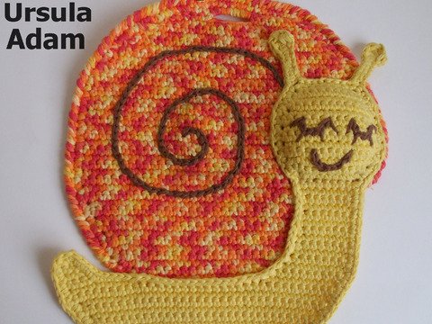 Anleitung zum Häkeln - Topflappen Schnecke - mit Zählmuster