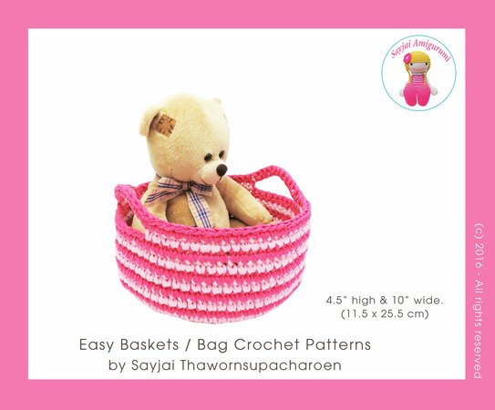 Easy Baskets / Bag crochet pattern