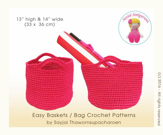 Easy Baskets / Bag crochet pattern