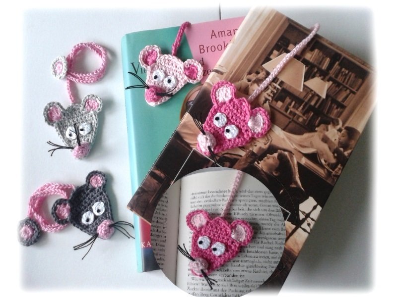 mousE-Bookmark crochet pattern