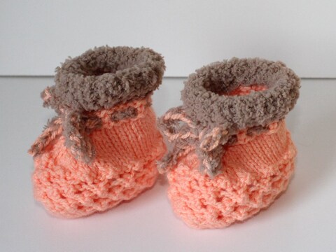 Strickanleitung Babyschuhe, Booties, Babystiefel, Sohlenlänge 9,5 cm