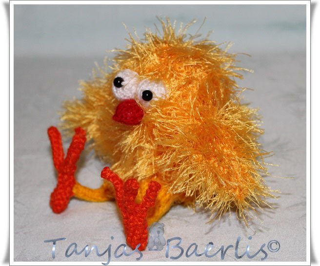 Küken aus Fransenwolle ca. 8 cm