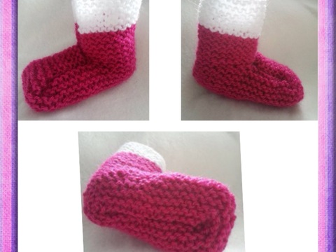 Strickanleitung Babyschuh, Babystiefelchen - bis vier Monate tragbar für Mädchen