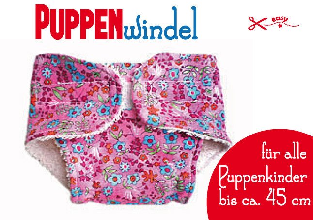 Puppenwindel für Puppenkinder bis 45 cm