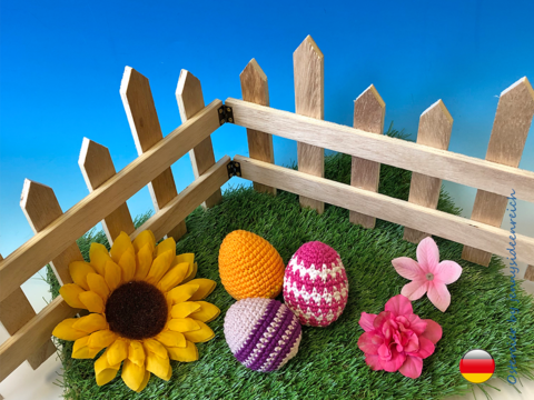 Amigurumi Ostereier häkeln ca. 8cm