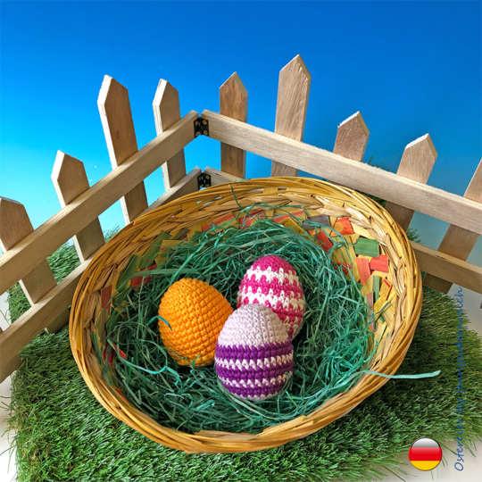 Amigurumi Ostereier häkeln ca. 8cm