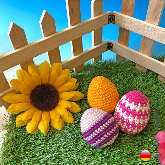 Amigurumi Ostereier häkeln ca. 8cm