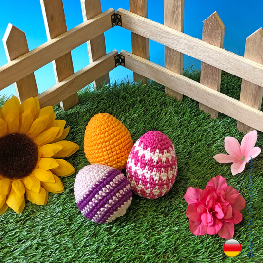 Amigurumi Ostereier häkeln ca. 8cm