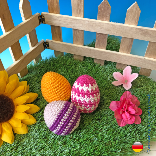 Amigurumi Ostereier häkeln ca. 8cm