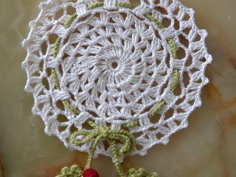 Marmeladen - Kräuterglas Deckchen im Landhaustil - Häkelbeschreibung