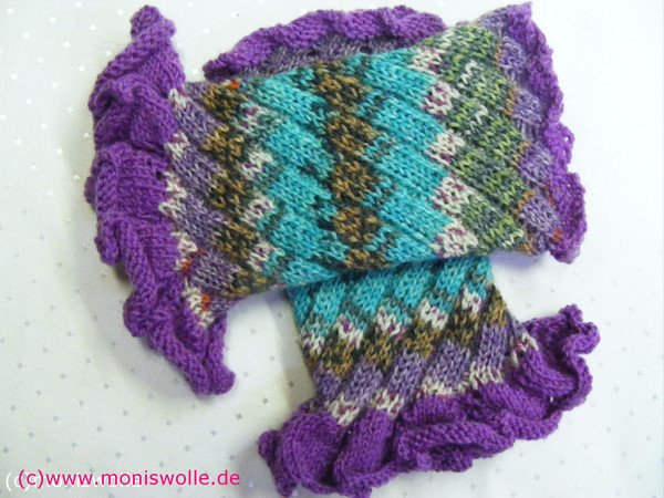 Knitting wristlets, arm warmers RAMONA