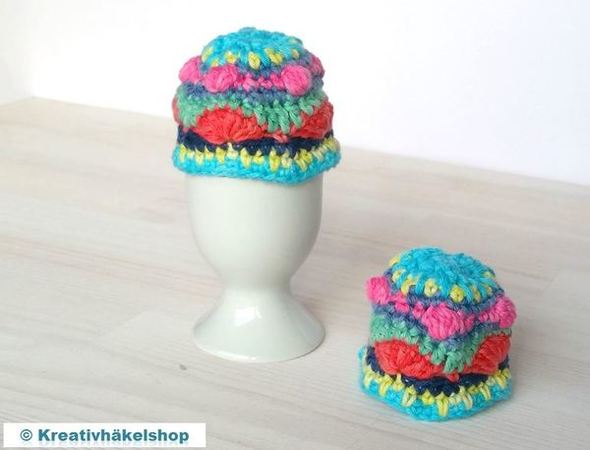 Crocheted Colorful Egg Cozies