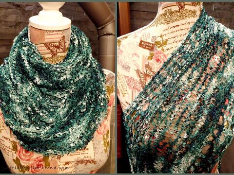 Strickanleitung für Loop in Ajourmuster/Lace und Fallmaschenoptik | Loop Spring#awaking