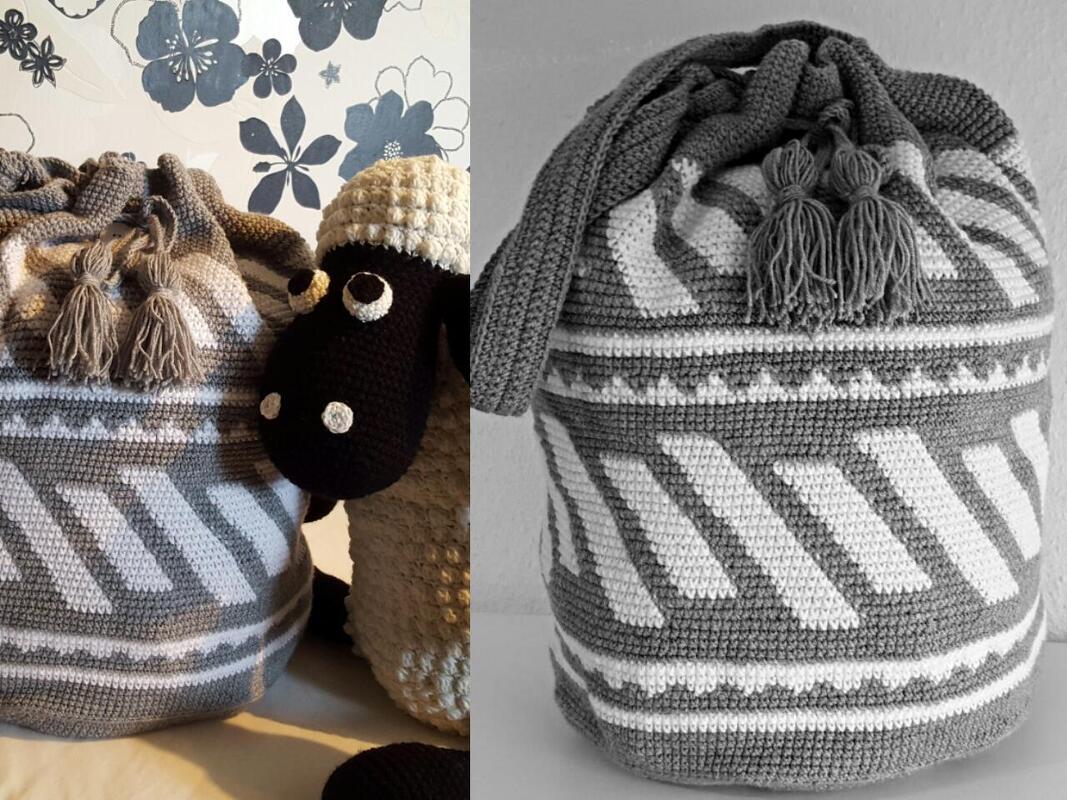 34 Häkelanleitung Mochila Rucksack Häkeltasche Xxl PDF Anleitung - Bild 5