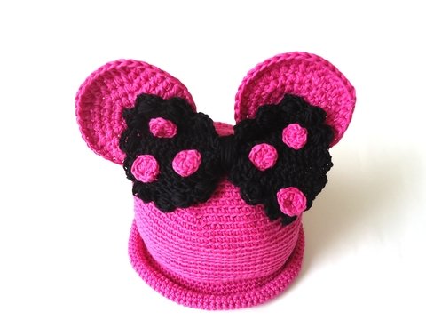 Miss Bow Mouse Crochet Summer Hat 
