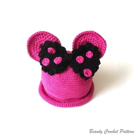 Miss Bow Mouse Crochet Summer Hat 