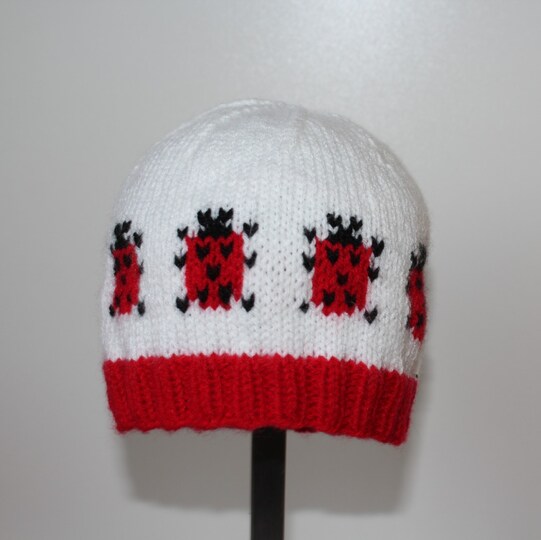 Strickanleitung Baby-Mütze "Kleiner Käfer", ca. 3 - 9 Monate