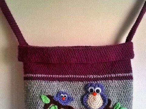 Tasche Eule - Eulenkind - Applikation