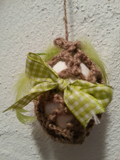 Häkelanleitung: Osterei Natur