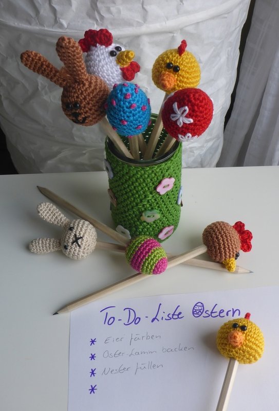 Häkelanleitung Osterstifte 