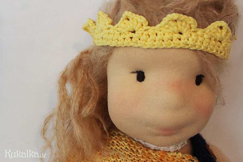 Crochet Pattern Crown “Königskind” – Birthday Crown for Children and Dolls