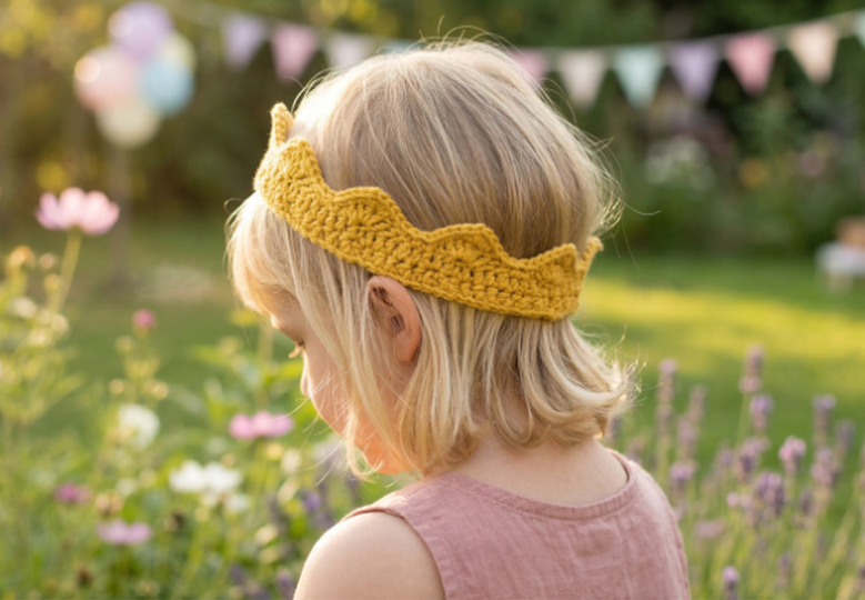 Crochet Pattern Crown “Königskind” – Birthday Crown for Children and Dolls