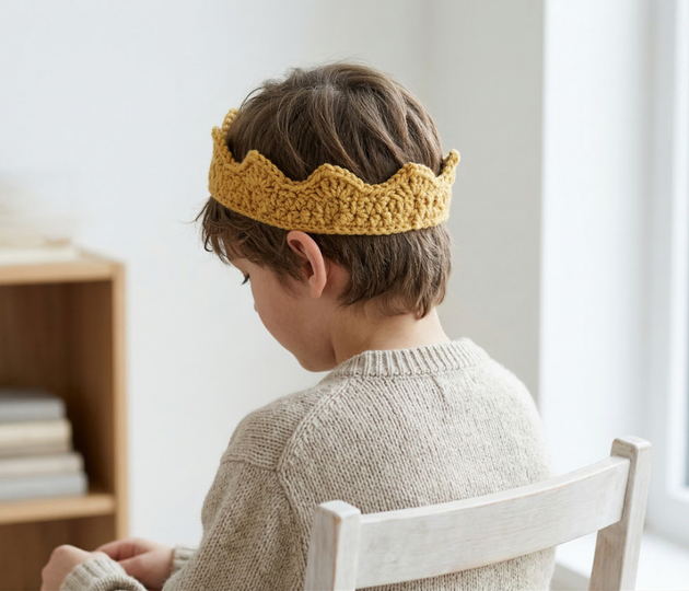 Crochet Pattern Crown “Königskind” – Birthday Crown for Children and Dolls