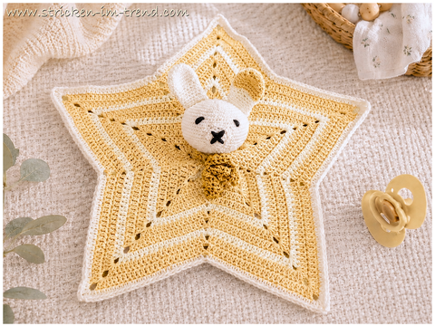 Crochet Pattern Bunny Lovey Blanket for Babies & Toddlers | Lovey LORIS