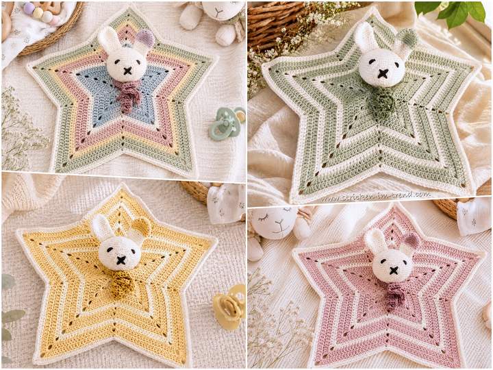 Crochet Pattern Bunny Lovey Blanket for Babies & Toddlers | Lovey LORIS