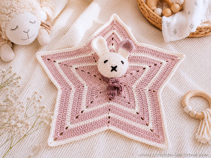 Crochet Pattern Bunny Lovey Blanket for Babies & Toddlers | Lovey LORIS