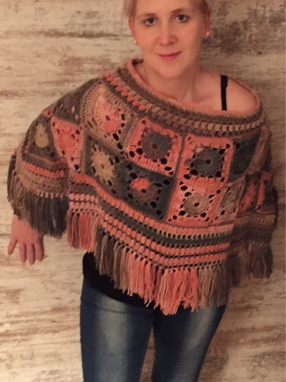 Häkelanleitung Poncho Vizell 