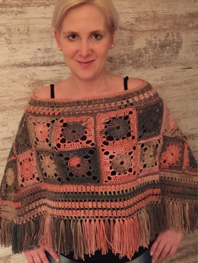 Häkelanleitung Poncho Vizell 