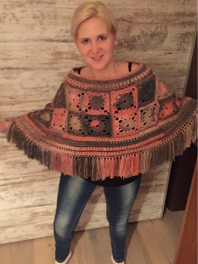 Häkelanleitung Poncho Vizell 