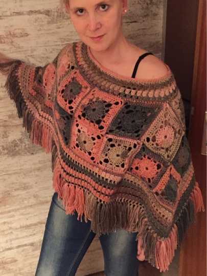 Häkelanleitung Poncho Vizell 