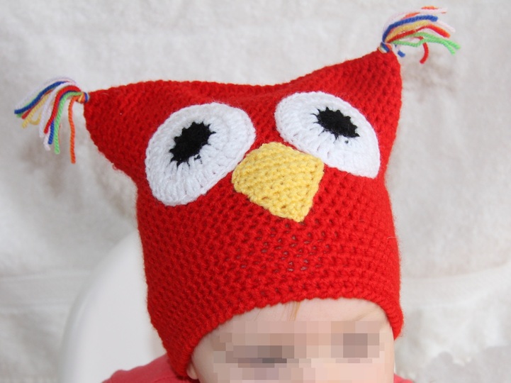 Teebeutel-Mütze "Eule" Eulenmütze Mütze Teebeutelmütze häkeln gehäkelt