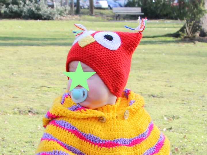 Teebeutel-Mütze "Eule" Eulenmütze Mütze Teebeutelmütze häkeln gehäkelt