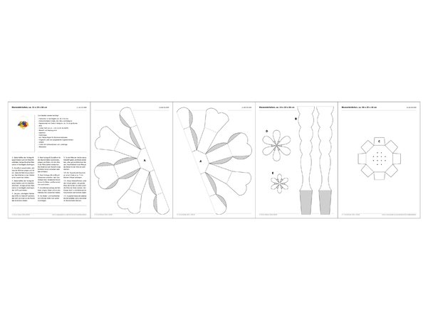 Blumenkörbchen - Bastelvorlagen mit Anleitung