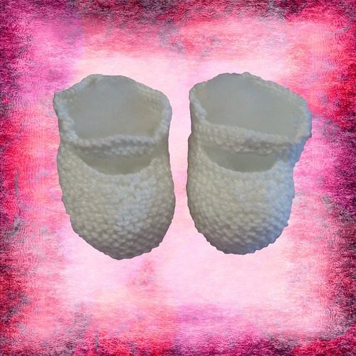 Strickanleitung Babyschuh, Baby Ballerinas, Taufschühchen - bis vier Monate tragbar