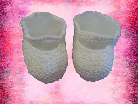 Strickanleitung Babyschuh, Baby Ballerinas, Taufschühchen - bis vier Monate tragbar