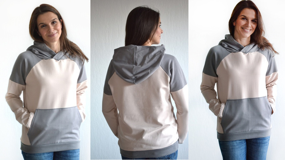 Hedis sweatshirt / hoody pattern, sizes 158 – 42 (Kids M – women´s M/L)