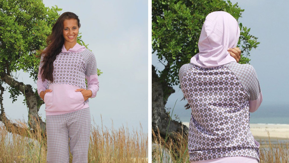 Hedis sweatshirt / hoody pattern, sizes 158 – 42 (Kids M – women´s M/L)