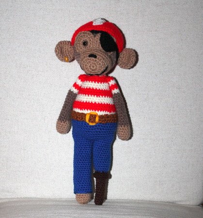 monkey pirat crochet pattern